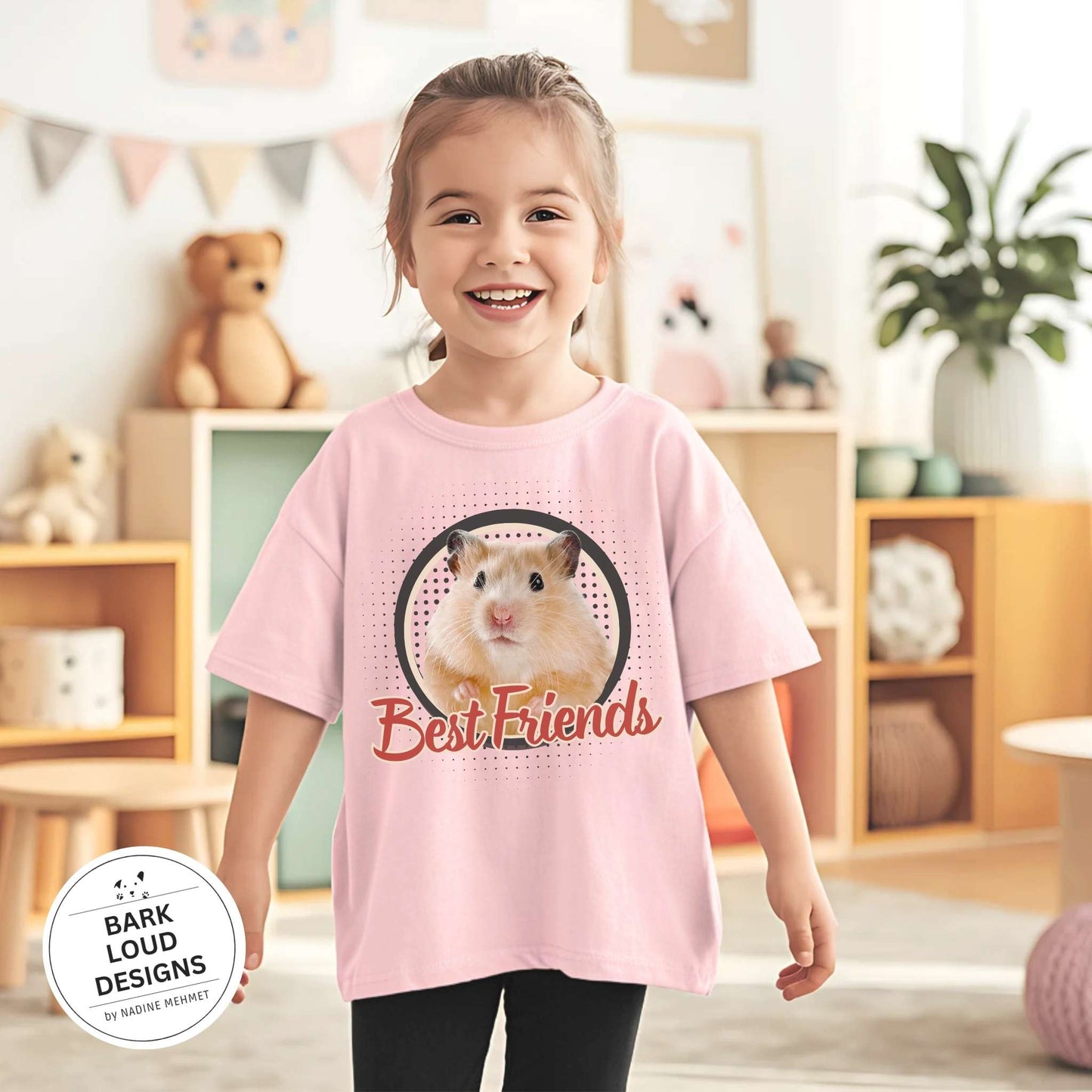Personalisiertes Kinder T-Shirt mit Foto vom Haustier - Best Friends