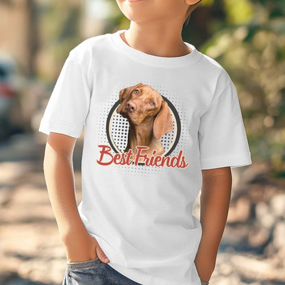 Personalisiertes Kinder T-Shirt mit Foto vom Haustier - Best Friends