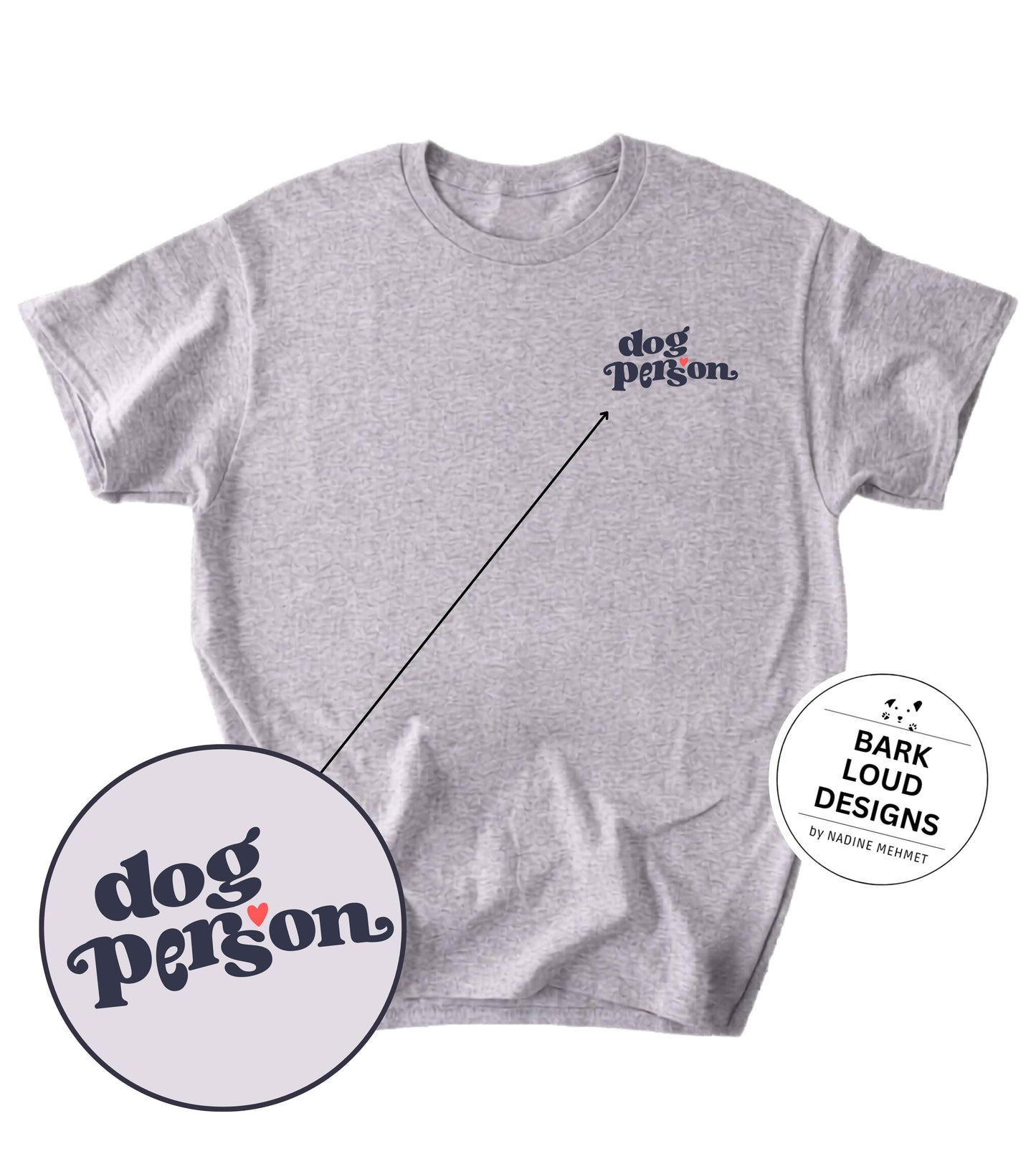 Premium T-Shirt DOG PERSON aus Biobaumwolle für Hundebesitzer