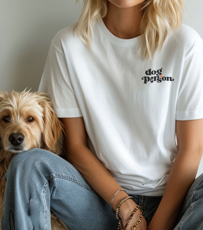 Premium T-Shirt DOG PERSON aus Biobaumwolle für Hundebesitzer