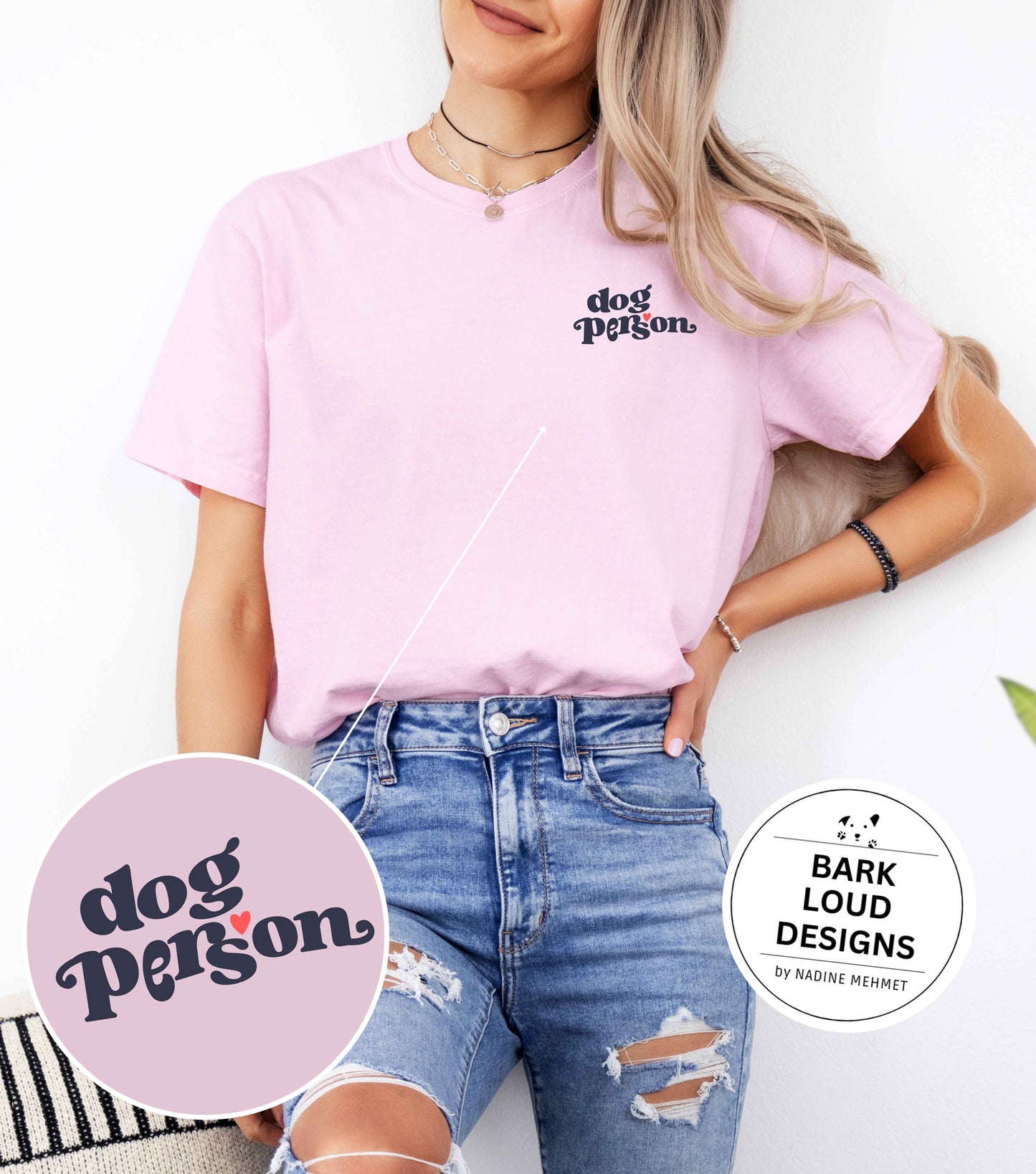 Premium T-Shirt DOG PERSON aus Biobaumwolle für Hundebesitzer