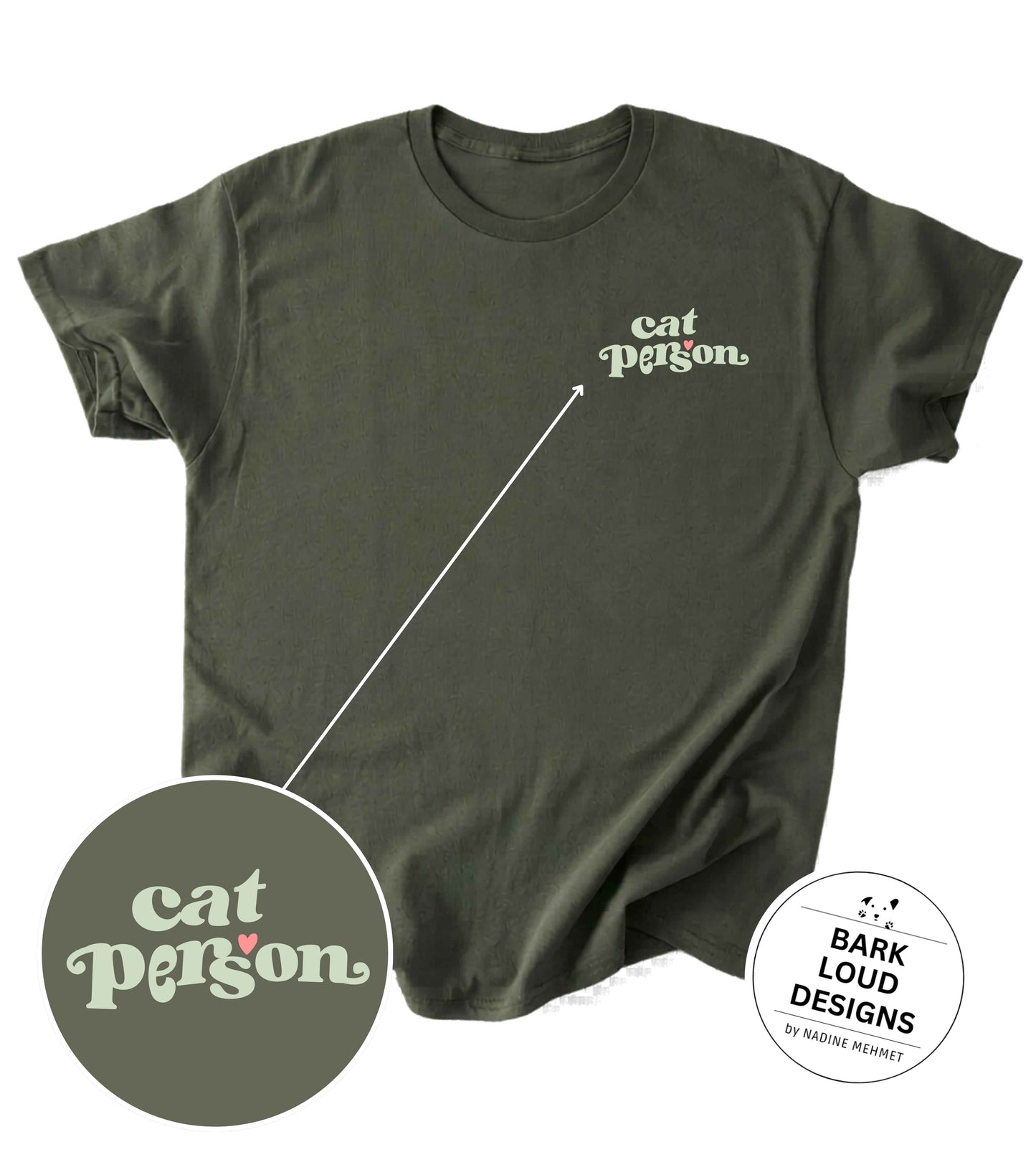 Premium T-Shirt CAT PERSON aus Biobaumwolle für Katzenbesitzer