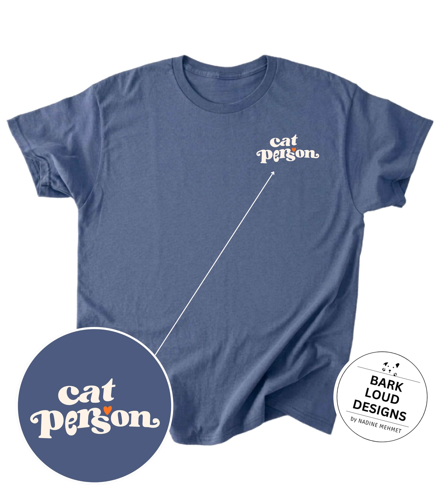 Premium T-Shirt CAT PERSON aus Biobaumwolle für Katzenbesitzer