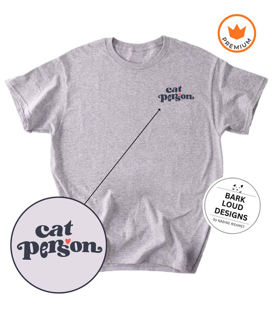 Premium T-Shirt CAT PERSON aus Biobaumwolle für Katzenbesitzer