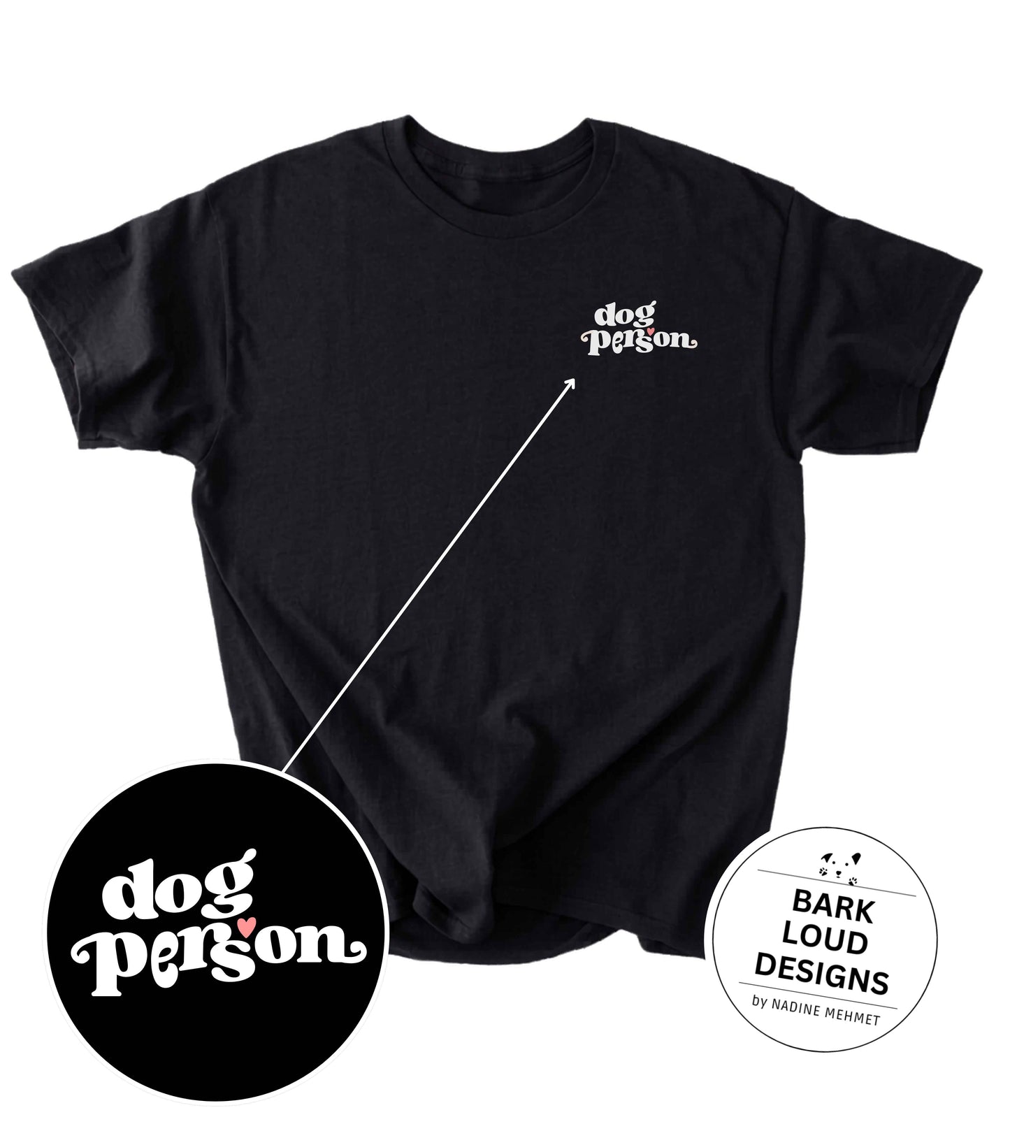 Premium T-Shirt DOG PERSON aus Biobaumwolle für Hundebesitzer