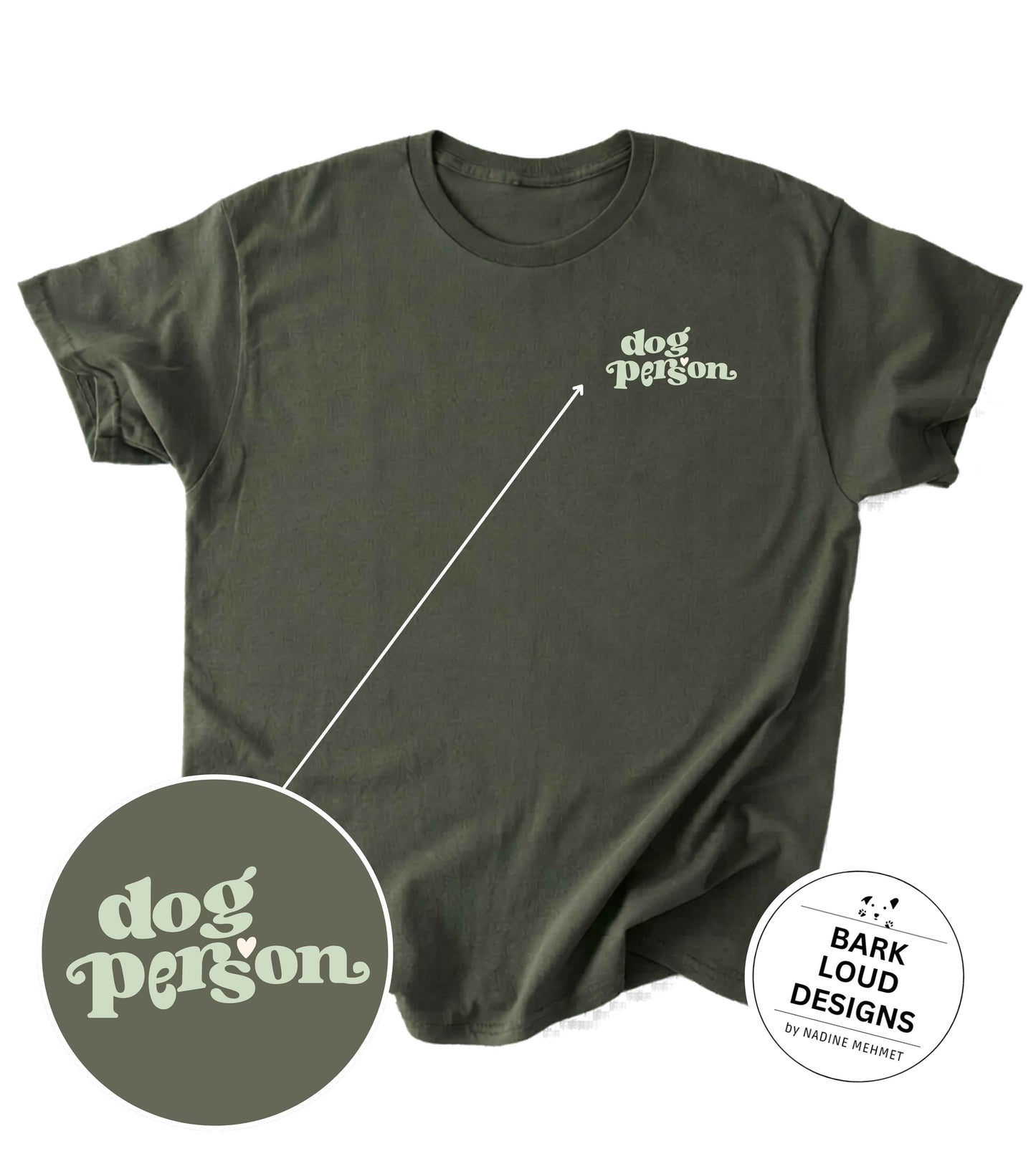 Premium T-Shirt DOG PERSON aus Biobaumwolle für Hundebesitzer