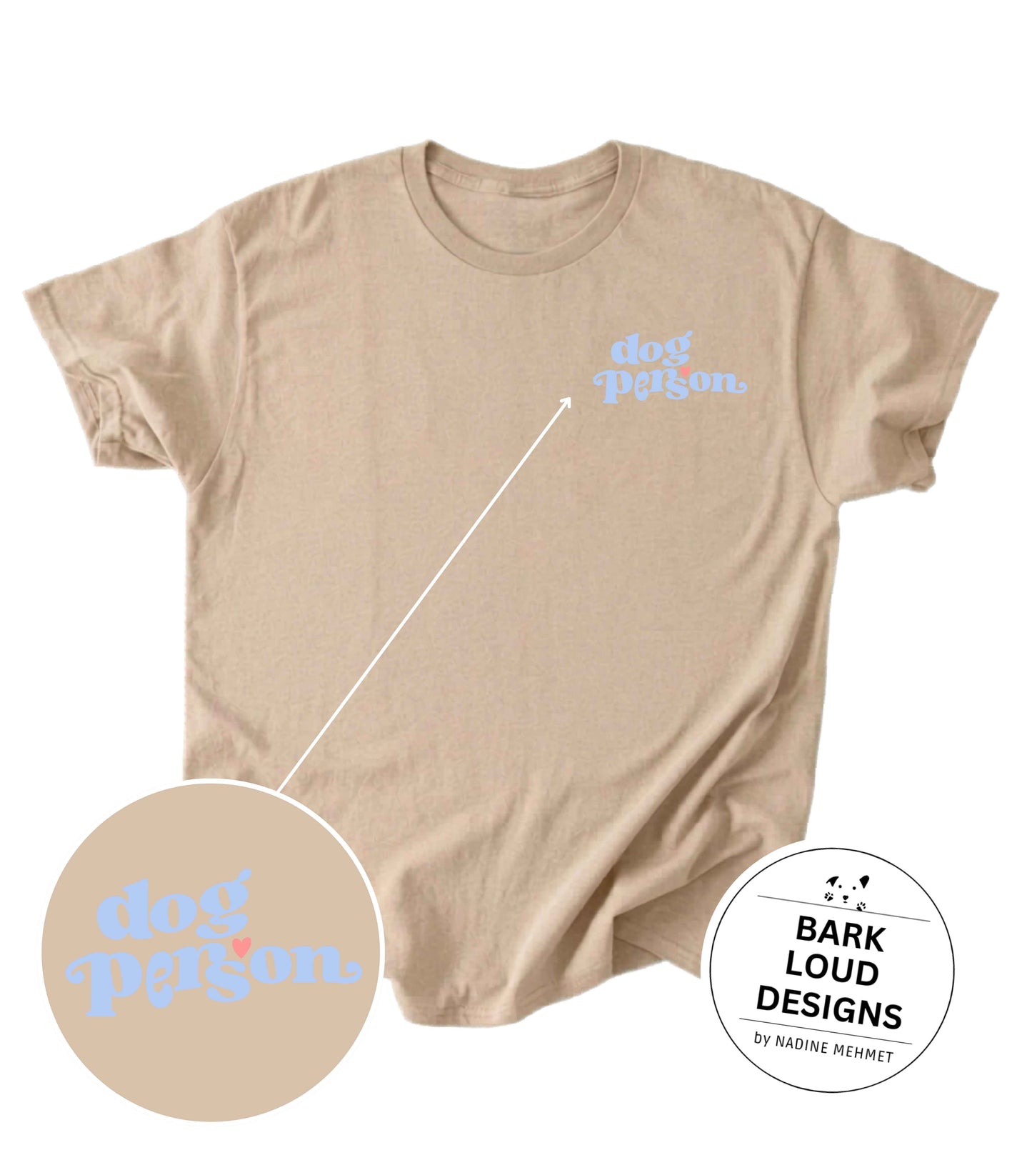 Premium T-Shirt DOG PERSON aus Biobaumwolle für Hundebesitzer