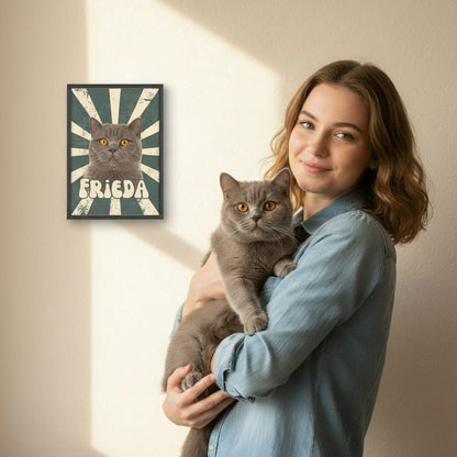 Personalisiertes Poster mit deinem Haustier - Vintage Style