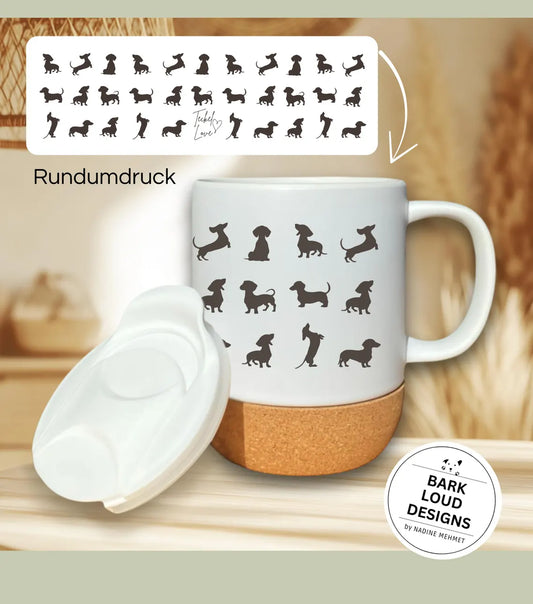 Dackel Collection - Tasse mit Korkboden "Teckel Love"