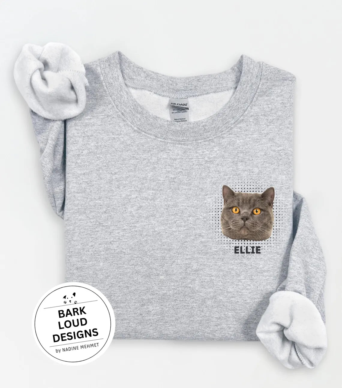 Personalisierter Sweater mit Foto und Name Haustier - Pocketprint