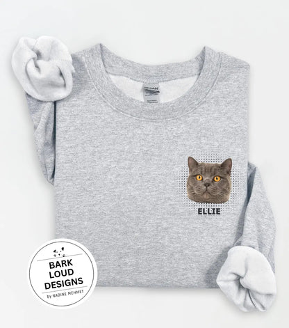 Personalisierter Sweater mit Foto und Name Haustier - Pocketprint
