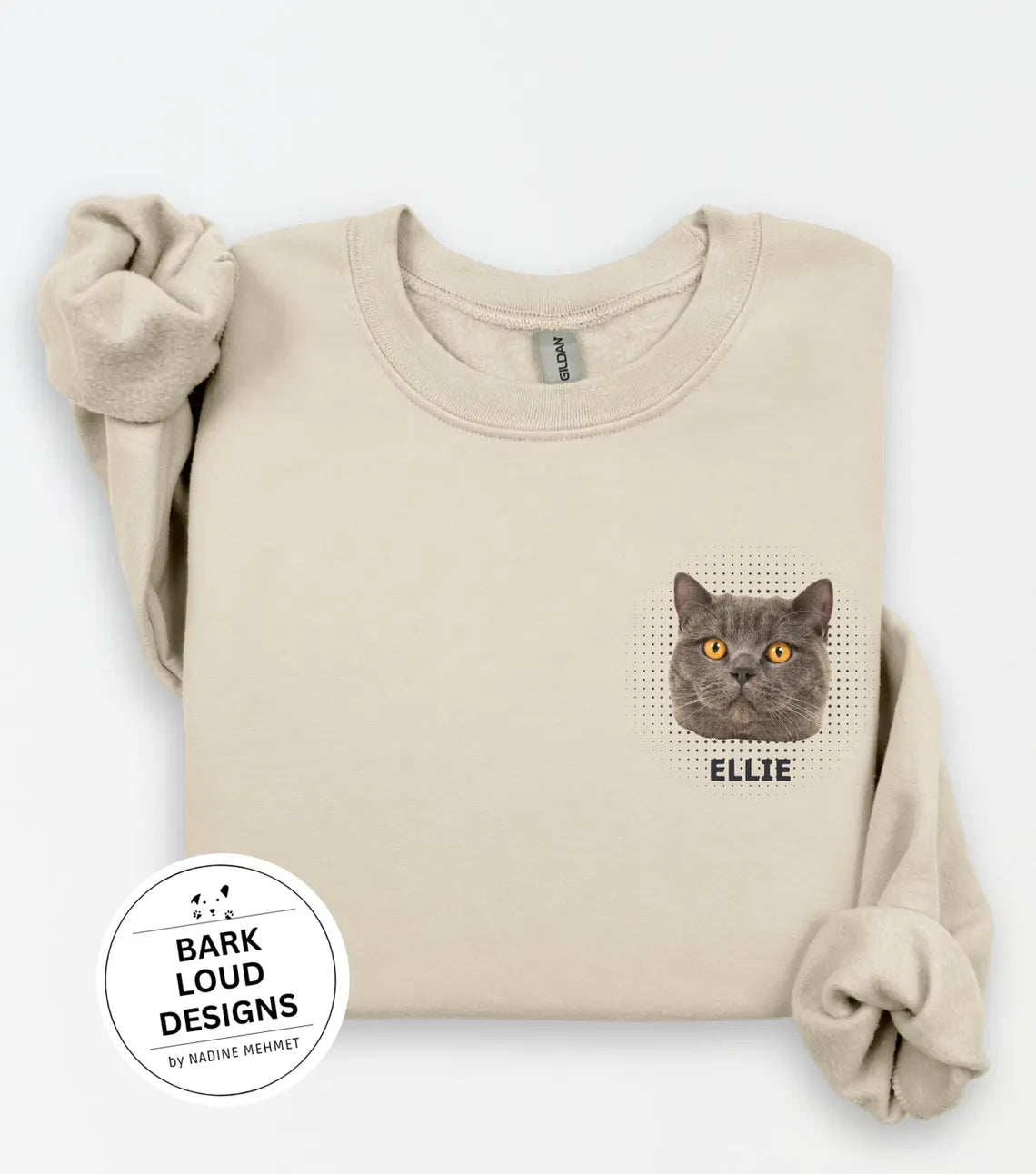 Personalisierter Sweater mit Foto und Name Haustier - Pocketprint