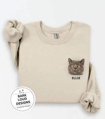 Personalisierter Sweater mit Foto und Name Haustier - Pocketprint