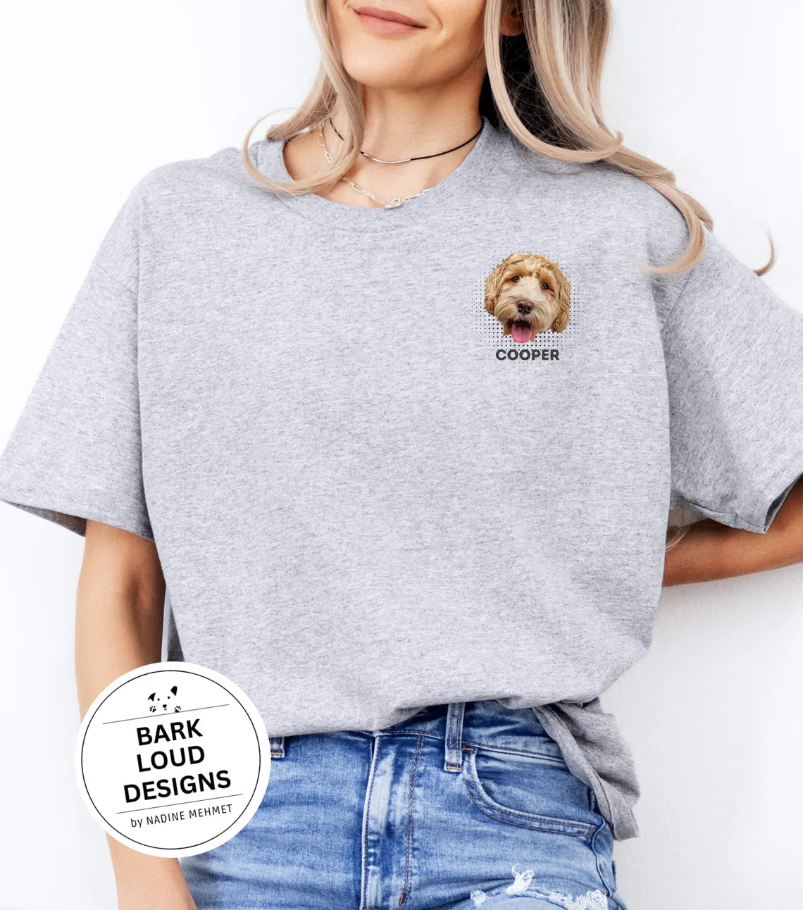 Personalisiertes T-Shirt mit Foto und Name Haustier - Pocketprint