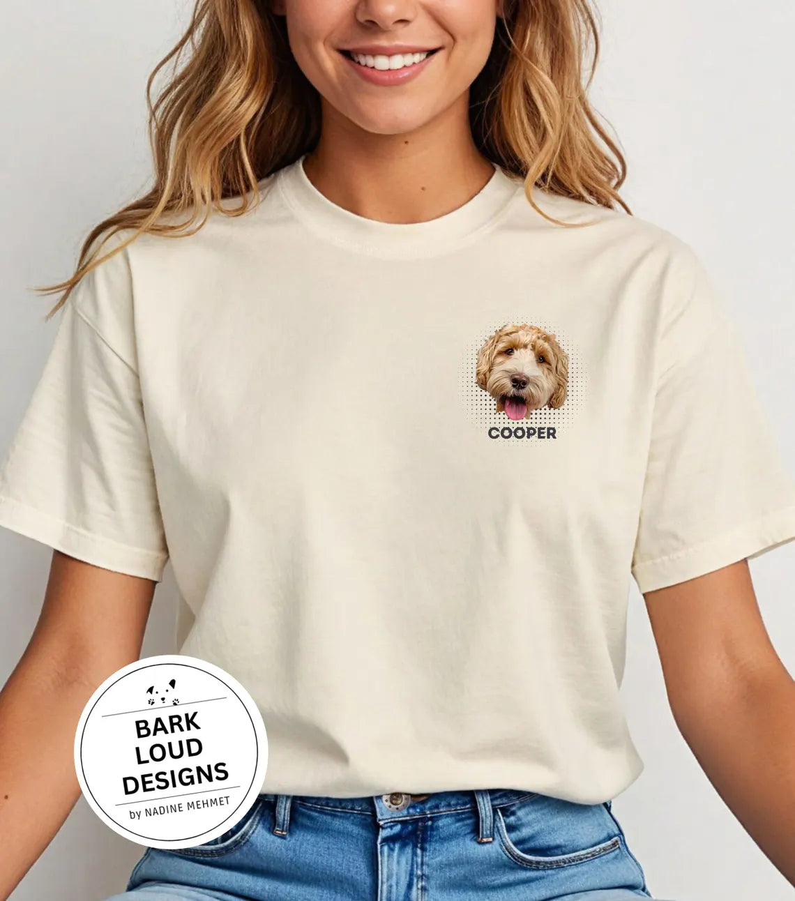 Personalisiertes T-Shirt mit Foto und Name Haustier - Pocketprint