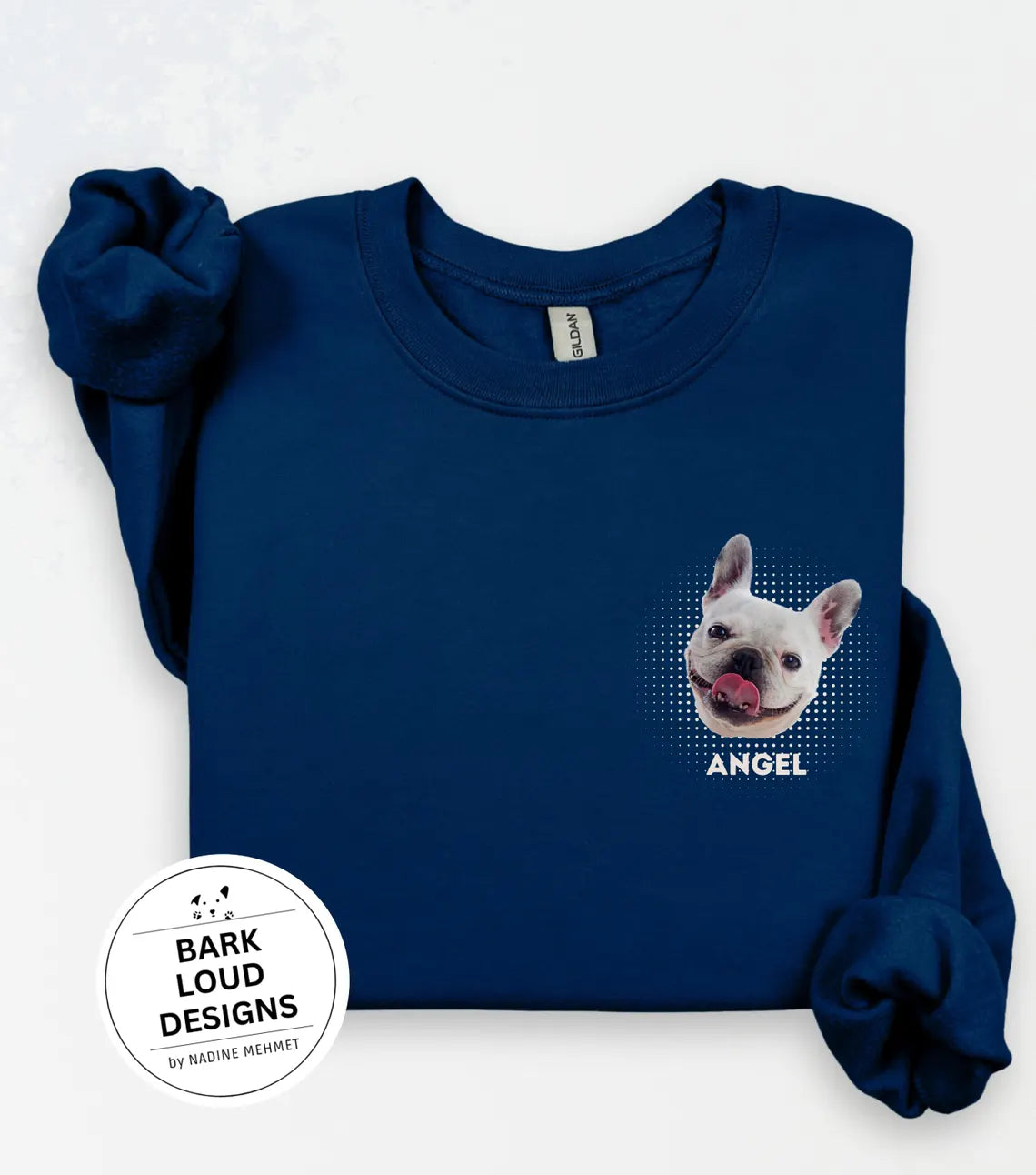 Personalisierter Sweater mit Foto und Name Haustier - Pocketprint