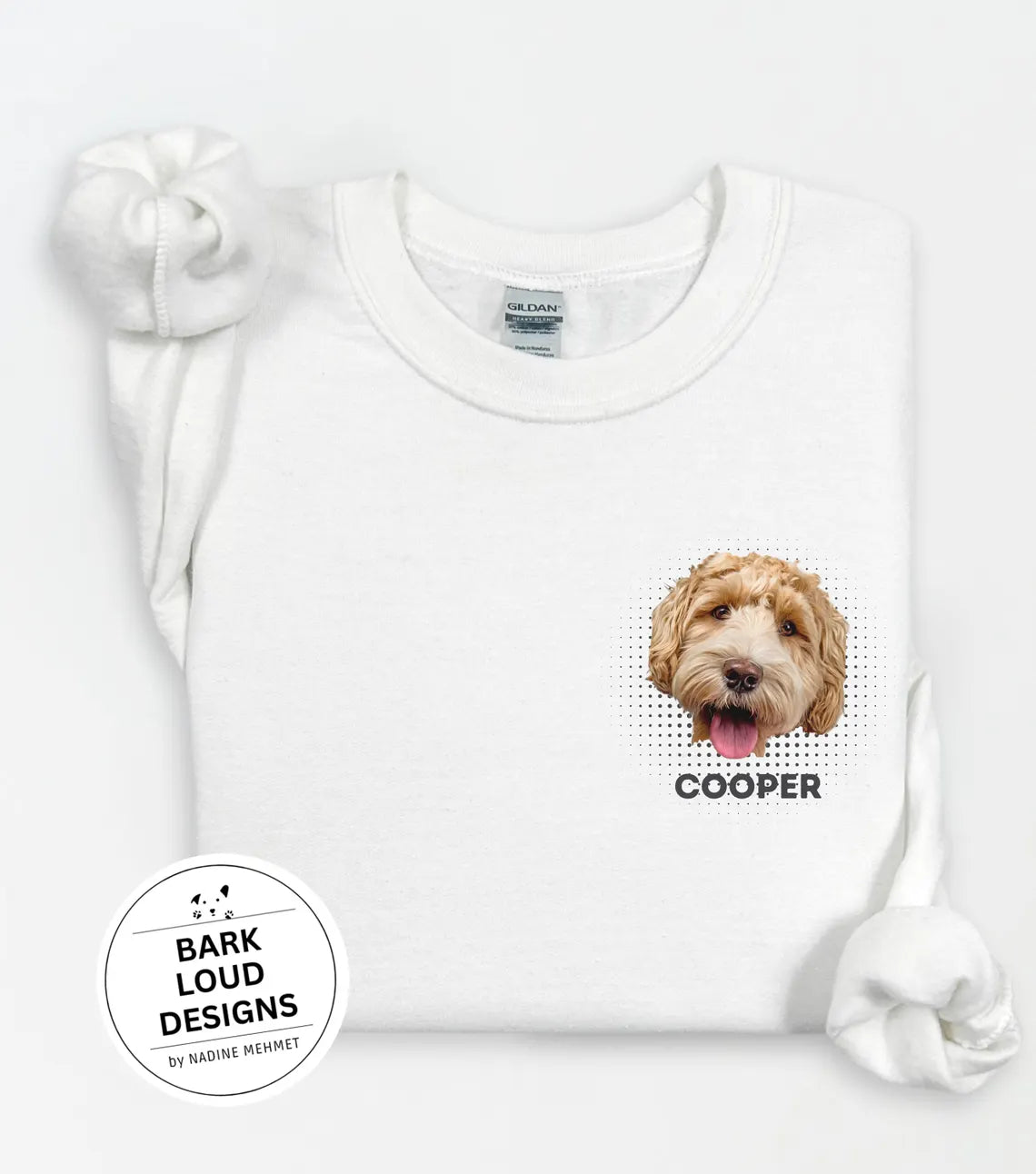 Personalisierter Sweater mit Foto und Name Haustier - Pocketprint