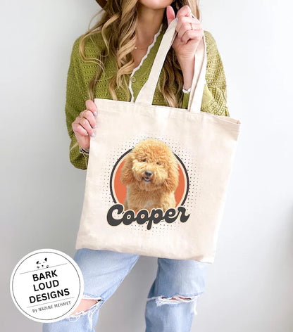 Personalisierter Stoffbeutel mit Foto und Name von deinem Haustier